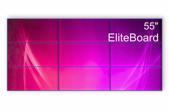 Изображение Видеостена 3x3 EliteBoard 55" PK555FFLN