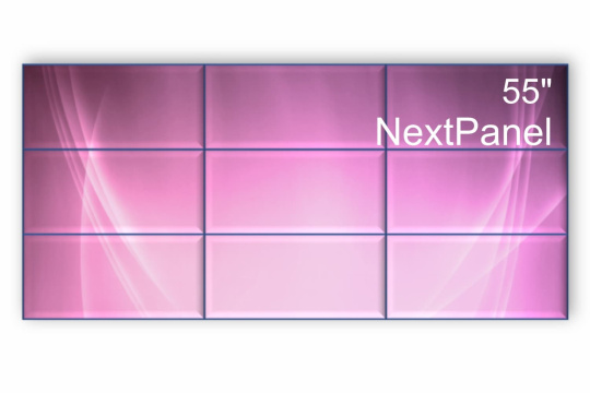 Изображение Видеостена 3x3 NexTouch NextWall55 55" VWLNV1N0955