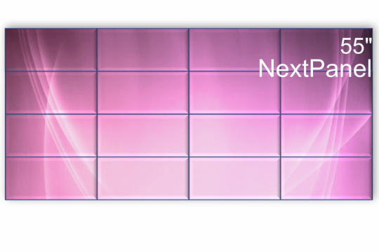 Изображение Видеостена 4x4 NexTouch NextWall55 55" VWLNV1N1855